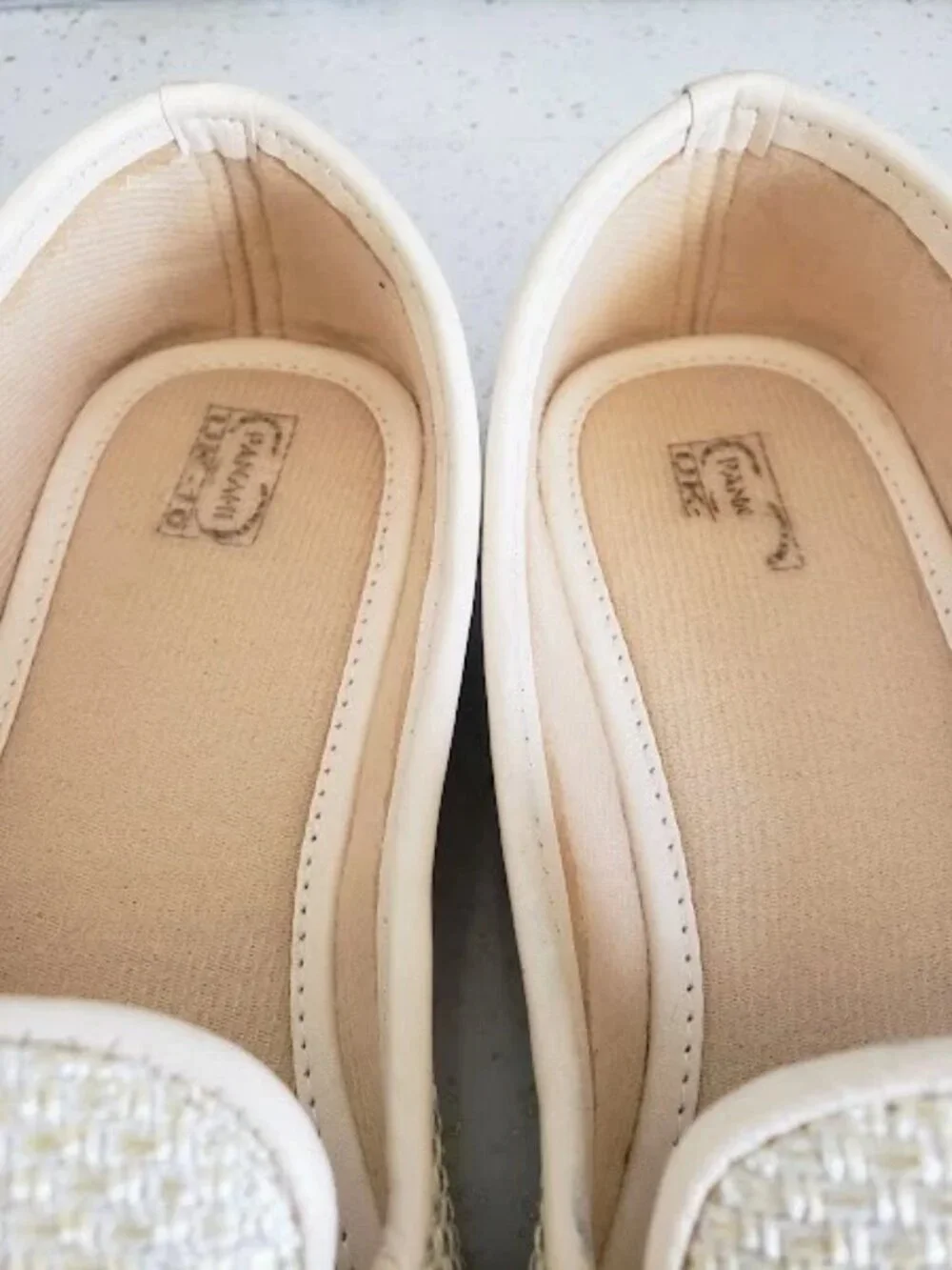 Panahi Men's Jute Mojaris Shoes US Size 10.5 / UK Size 10 Cream Ivory Beige